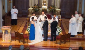 Our wedding at the Chapel of the Immaculate Conception at Seton Hall University in South Orange, New Jersey